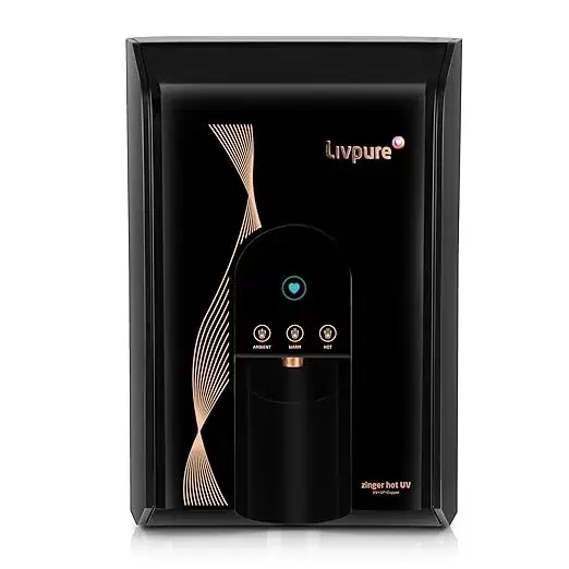 LIVPURE LIV-ZINGER-HOT-UV 6.5 L UV + UF + Copper Water Purifier 5 STAGE ADVANCED PURIFICATION | INSTANT HOT, WARM AND AMBIENTWATER (Black)