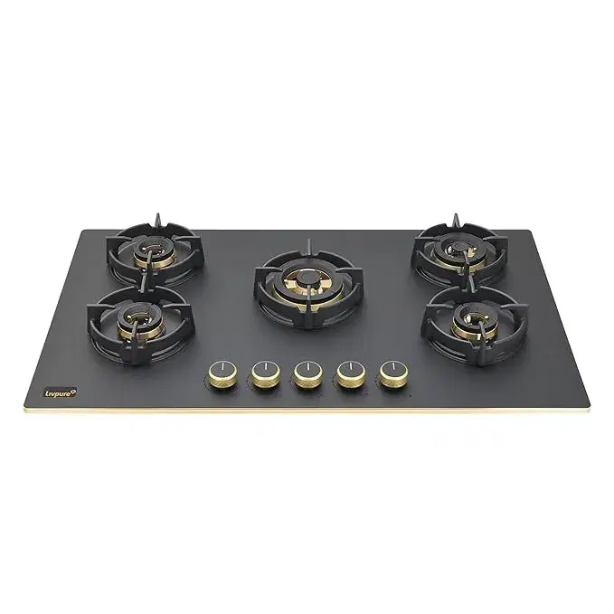 LIVPURE HELIOS-905-FB-CI-FFD Stainless Steel Automatic Hob (5 Burners)