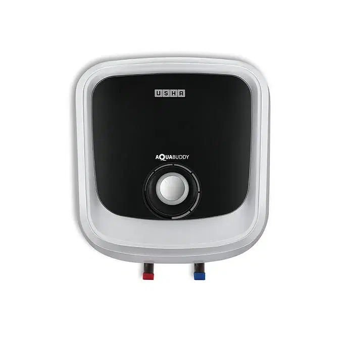 Usha Aquabuddy 25 Litre Storage Water Heater with Free Installation (White Black)