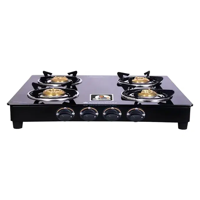 Wonderchef Ultima Glass Manual Gas Stove (4 Burners)