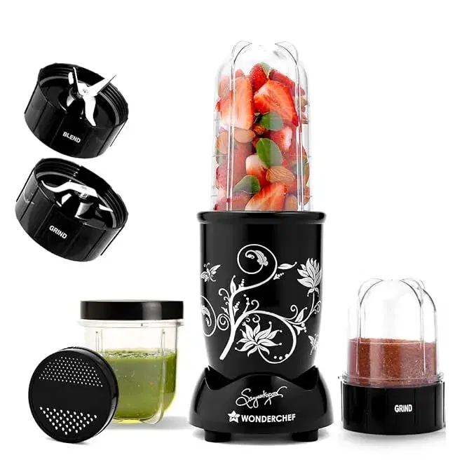 Wonderchef Nutri-blend Black 2 Jar, Sipper Jar