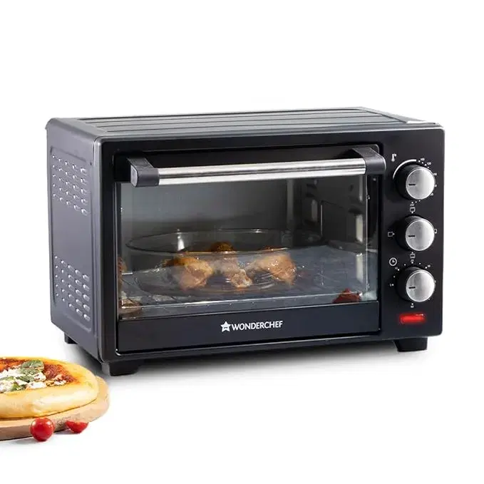 Wonderchef Oven Toaster Griller (OTG) Curved 19 L | Bake, Grill, Roast | Auto-Shut Off | Heat-Resistant Tempered Glass | Customised Time & Temperature Control | Easy to Clean | 2 Year Warranty