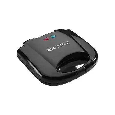 Wonderchef Prato Plus Griller Auto Temp Control, LED indicator | 800 W | Non-stick Coated Plates | Oil Free Toasting| Easy to Clean | 1 Year Warranty