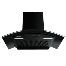 Sunflame Genial 75cm 1300m3/hr Ducted Auto Clean Wall Mounted Chimney with Motion Sensor Control (Black)