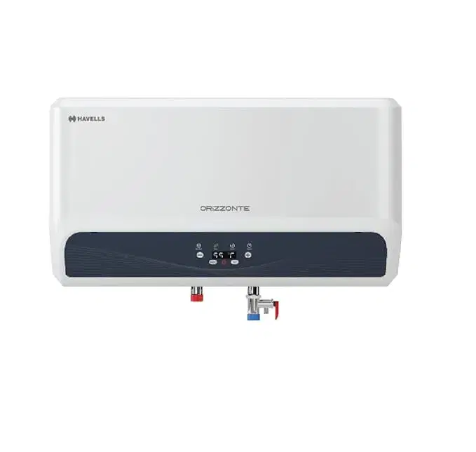 Havells Orizzonte 25 Litre Storage Water Heater(Geyser)| Anti Rust Tank| Remote Controlled| Digital display| With Shock Safe Plug | Warranty: 7 Year on Tank| Free Installation & Flexi Pipe (White)