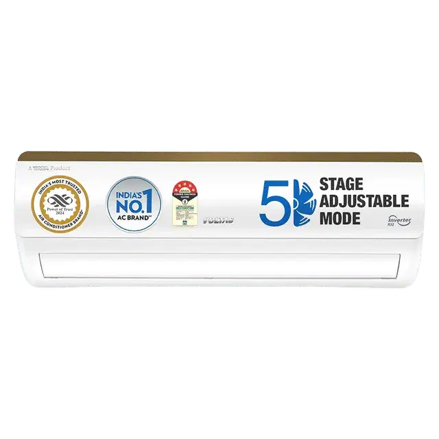 VOLTAS 185V Vertis Smart Elite Gold 1.5 Ton 5 Star Inverter Split Smart AC with IoT Enabled (Copper Condenser, 4503702)