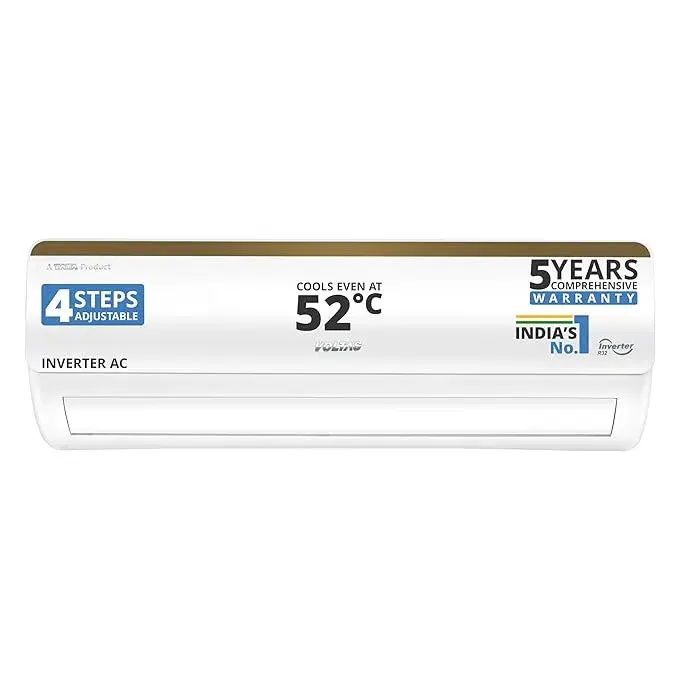 Voltas 1.5 Ton 5 Star Inverter Split AC (Copper, Wi-Fi, 5400W, 4 Way Swing, Super Silent operation, 5-in-1 Adjustable Mode, Anti-dust Filter, 185V Vertis Smart Air Elite Gold, White)