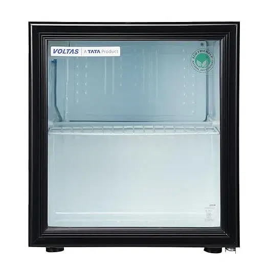 Voltas 50 Litres, Counter Top Glass Door Mini Bar/Visi Cooler, With Antibacterial Gasket (VC GT 50, Black)