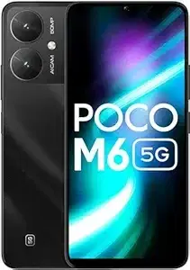 POCO M6 5G (Galactic Black, 4GB RAM, 64GB Storage) | MediaTek Dimensity 6100+ 5G Processor | 5000 mAh Battery + 18W Fast Charging | 50 MP AI Dual-Camera System & Side Fingerprint Sensor