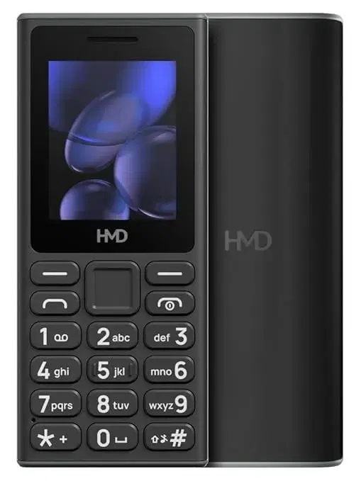 HMD 105 Keypad Phone with Built-in UPI App, Phone Talker, Long-Lasting Battery, Wireless FM Radio | Black