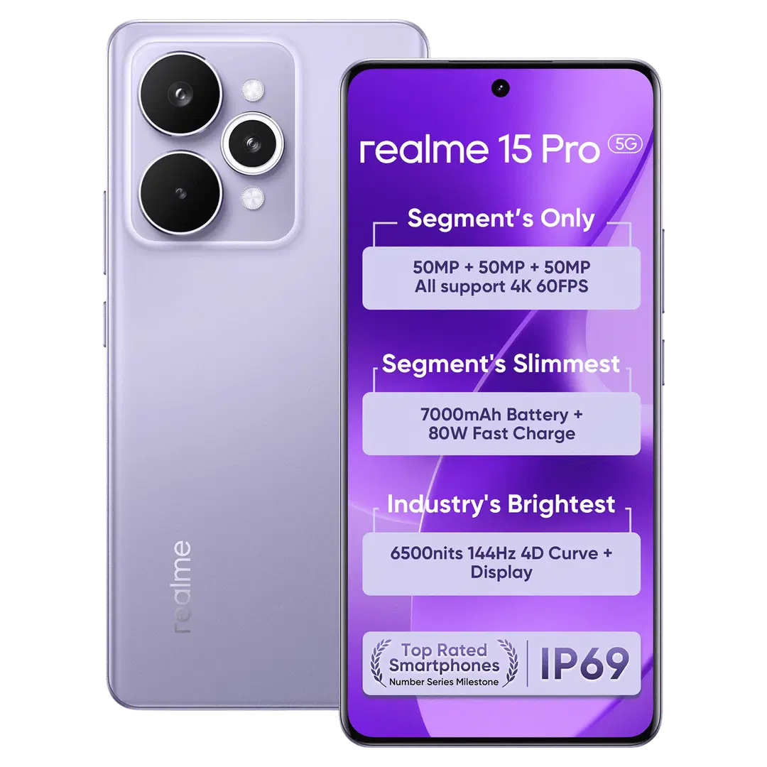 Realme 15 Pro 5G (Silk Purple, 256 GB) (8 GB RAM)