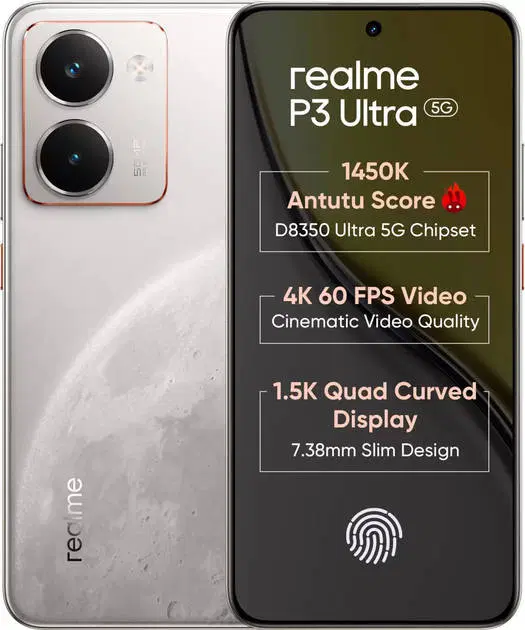 Realme P3 Ultra 5G (Glowing Lunar White, 256 GB) (12 GB RAM)