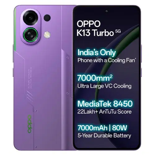 Oppo K13 Turbo 5G (Purple Phantom, 128 GB) (8 GB RAM)