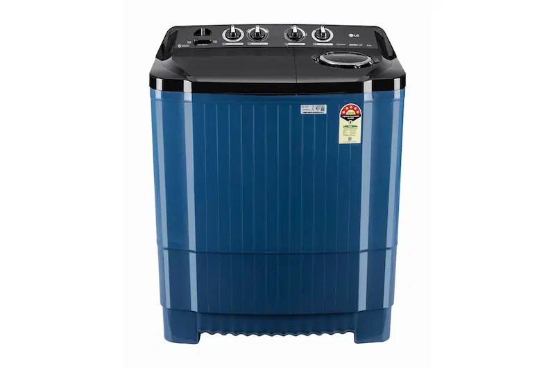 LG 8Kg Semi Automatic Top Load Washing Machine, Roller Jet Pulsator + Soak (Dark Blue, P8015SBAZ)