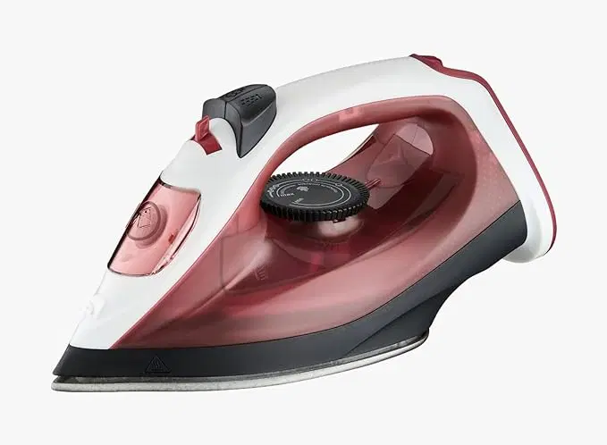 Russell Hobbs CoreSteam 1400W Steam Iron | 5-in-1 Dry, Steam, Spray, Burst & Self-Clean | Ceramic Non-Stick Soleplate | Continuous Steam Performance | 150ml Water Tank | Easy Wrinkle Removal (Red)