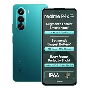 realme P4x 5G (6GB RAM, 128GB Storage) | Dimensity 7400 Ultra | 7000mAh Titan Battery | 144Hz Display | Lake Green