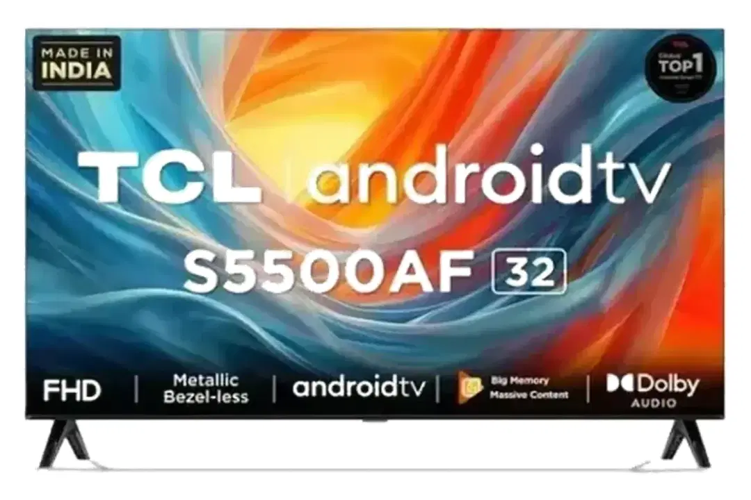 TCL 81.28 cm (32 inch) Full HD Android TV, 32S5500AF, Black