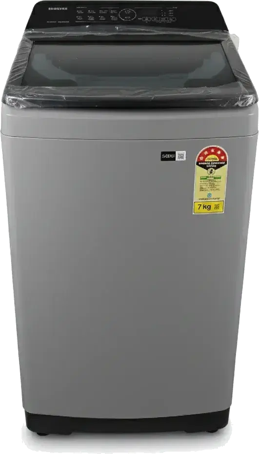 Samsung 7 Kg Inverter Ecobubble 5 Star Fully Automatic Top Load Washing Machine (WA70BG4441BYTL, Versailles Gray)