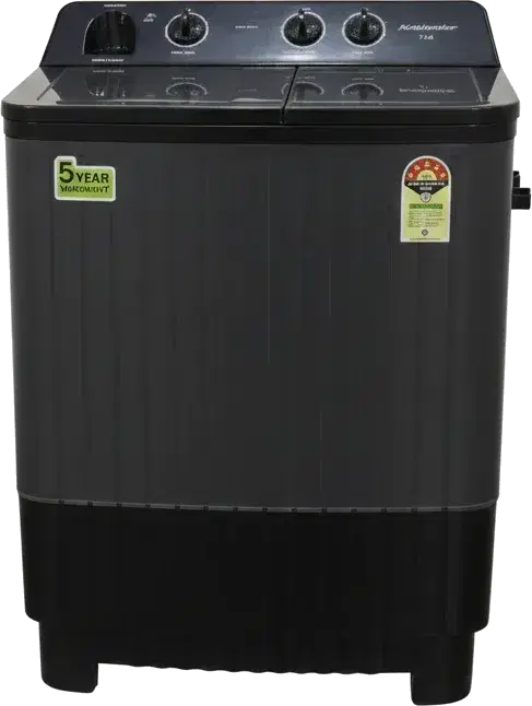 Kelvinator 7 Kg Semi Automatic Twin Tub Washing Machine (KWS-N70ERSKD, Black-Grey)