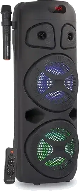 ZEBRONICS Zeb-451 MOVING MONSTER 2X8L TWS, Dual Wireless MIC, Karaoke & Recording Function 48 W Bluetooth Party Speaker (Black, Mono Channel)