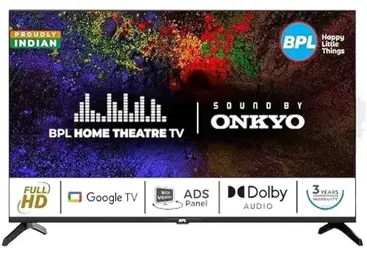 BPL 109 Cm (43 Inches) FHD Onkyo Home Theatre Smart LED Google TV, 43F-E5340 (ADS Panel,Bezel Less Display,Sound by Onkyo & Dolby Audio)