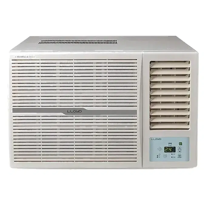Lloyd 1.0 Ton 2 Star Fixed Speed Window AC (Copper, 2023 Model, White with Silver Deco Strip, GLW12C2YWSEW)