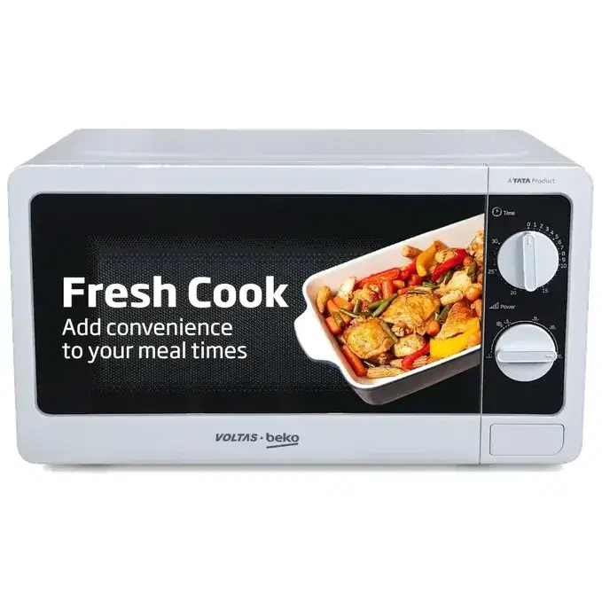 Voltas Beko, A Tata Product 20L, 700W smart solo Microwave oven (MS20MPW10, White | with Anti bacterial Inner Cavity and Large Turntable)