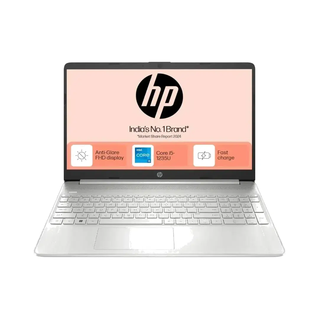 HP Laptop Intel Core i5 12th Gen 1235U (8 GB/512 GB SSD/Windows 11 Home) 15s-fq5329TU Thin and Light Laptop inch, Natural Silver, kg,
