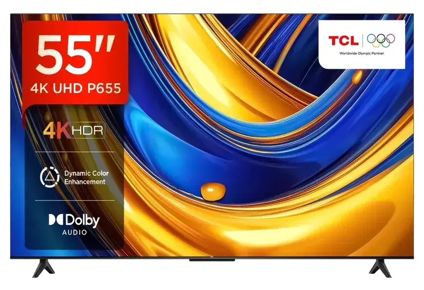 TCL 139 cm (55 inches) Metallic Bezel-Less Series 4K Ultra HD Smart LED Google TV 55P655