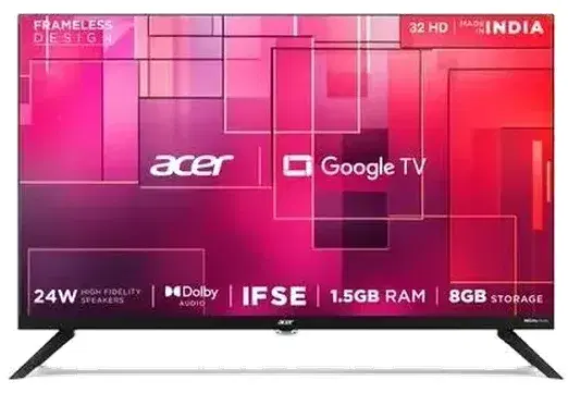 Acer J Series 80.01 cm (32 inch) HD Ready LED Smart Google TV with (Black) (AR32HDJGR2841AD)