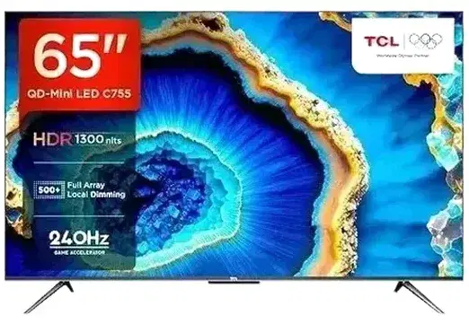 TCL 165 cm (65 inch) 4K UHD QLED Smart Google TV with Dolby Atmos (2024 model) | 65P755PRO