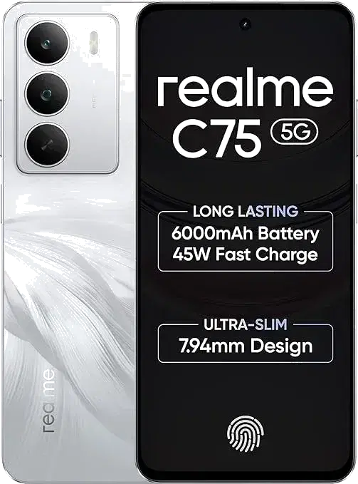 Realme C75 5G (4GB RAM, 128GB, Lily White)