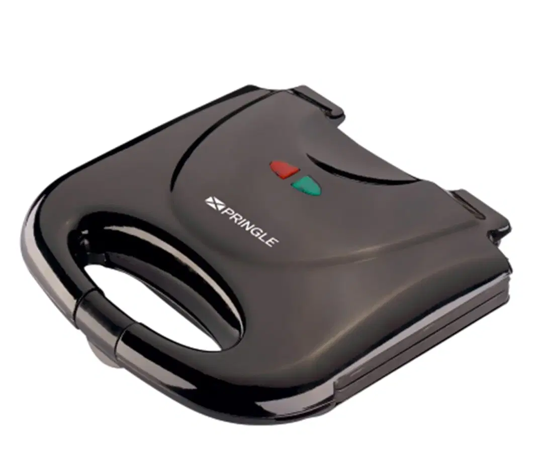 Pringle 2 Slice Grill Sandwich Maker, Fixed Non-Stick Grill Plates with Powerful 800 Watt Heating Rods, Easy to Clean Non-Stick Greblon Coating, With Light Indicator GM-719