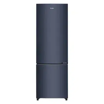 Haier 265 L 2 Star Frost-Free Double Door Refrigerator (Black Glass, HRB-3152PKG-P)