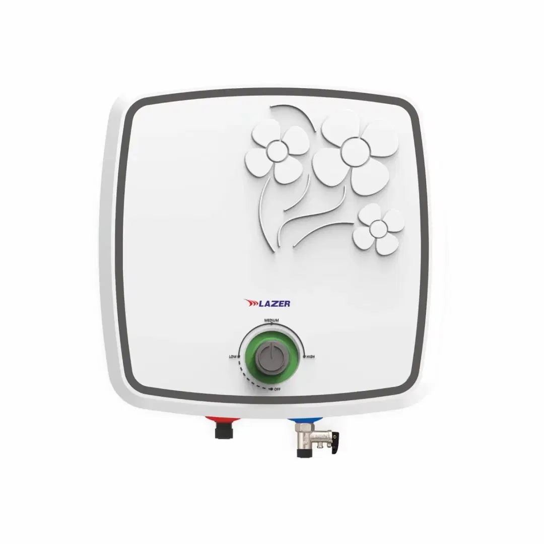 Lazer 15 L Storage Water Geyser (Cube Vertical Glassline Star, White)