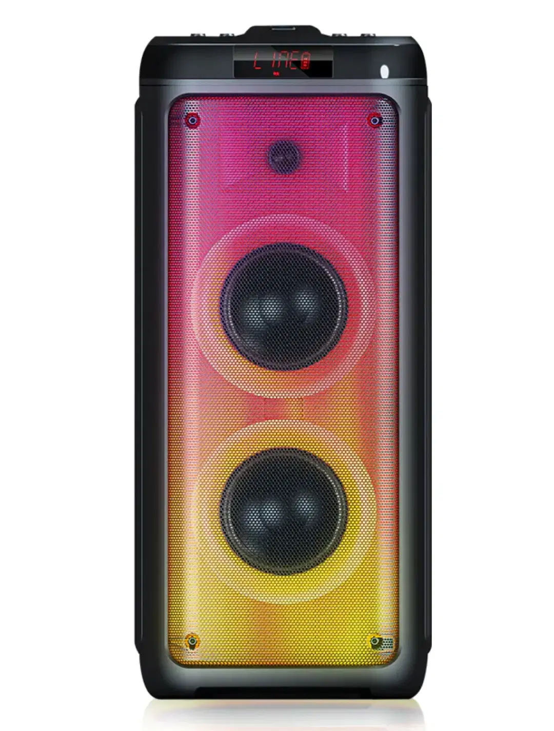 Intex BoomBox 5000 Wireless Mic, RGB Lightning 70 W Bluetooth Party Speaker (Black, Stereo Channel)