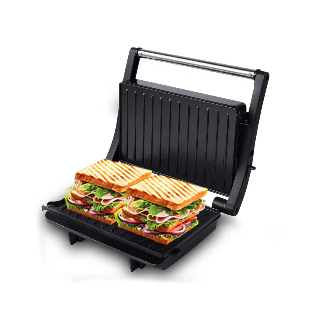 Pringle GM 721 1000 Watt Slice Non-Stick 180 Deg Rotation Sandwich And Panini Toaster Griller, Black
