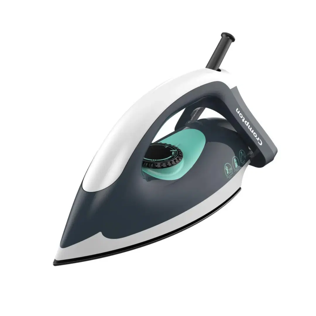 Crompton Desire 1100W Dry Iron with American Heritage Coating (White, Grey & Green)
