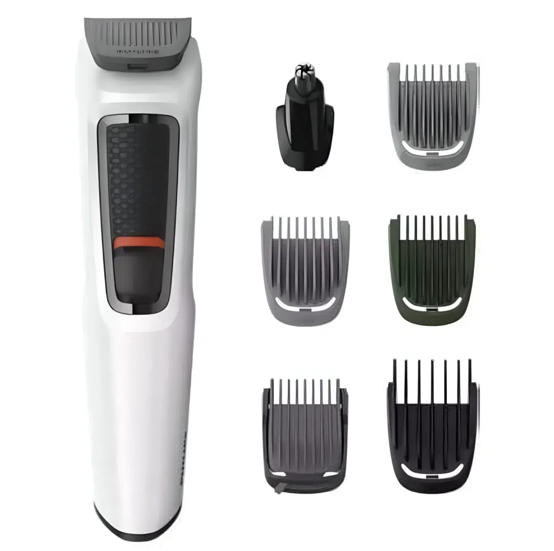 Philips MG3721/65 7-in-1 Multi Grooming Kit, 60 min Runtime, 7 Length Settings (White)