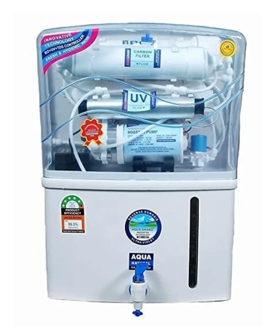 AquaS Plus+ RO + UF + UV + TDS Controller || Multistage Copper + Alkaline Purifier || 12 Leter Water Purifier for Home & Kitchen, Schools, Hospitals
