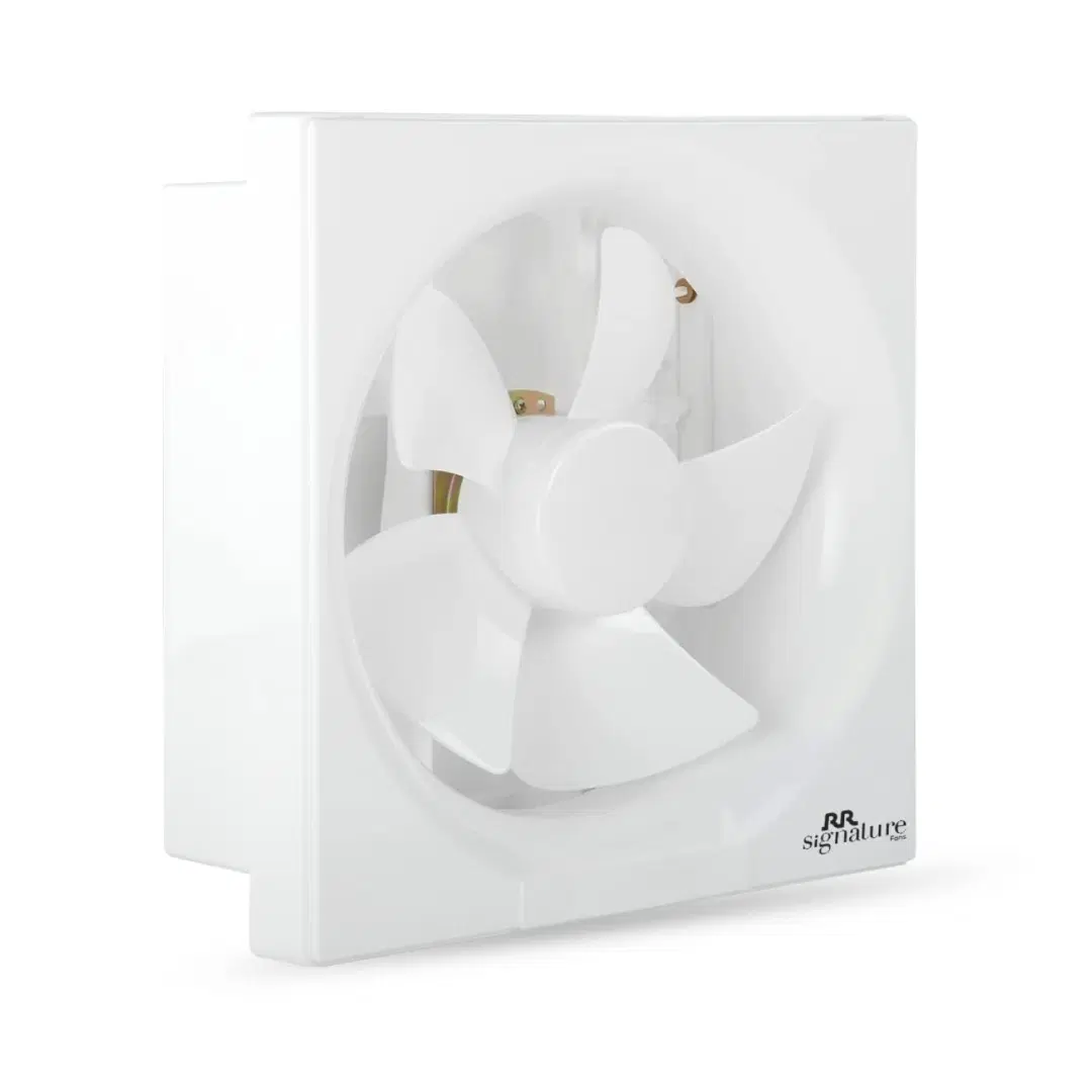 RR Signature Vento Deluxe 250mm Exhaust Fan For Kitchen, Bathroom with Strong Air Suction, Rust Proof Body and Dust Protection Shutters (White)