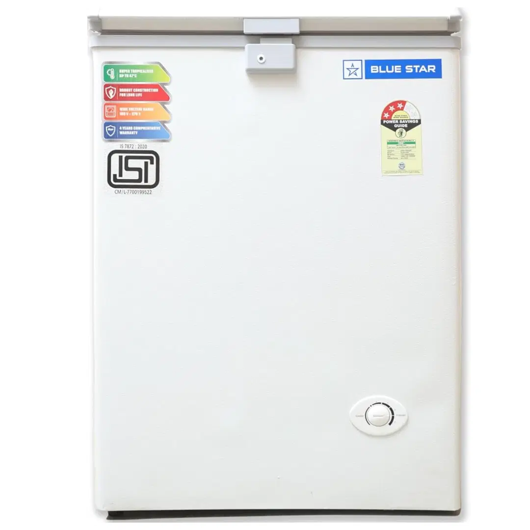 Blue Star CF3-130NEYW 130 Liter Single Door Deep Freezer (130 Liter, White, 3-star)