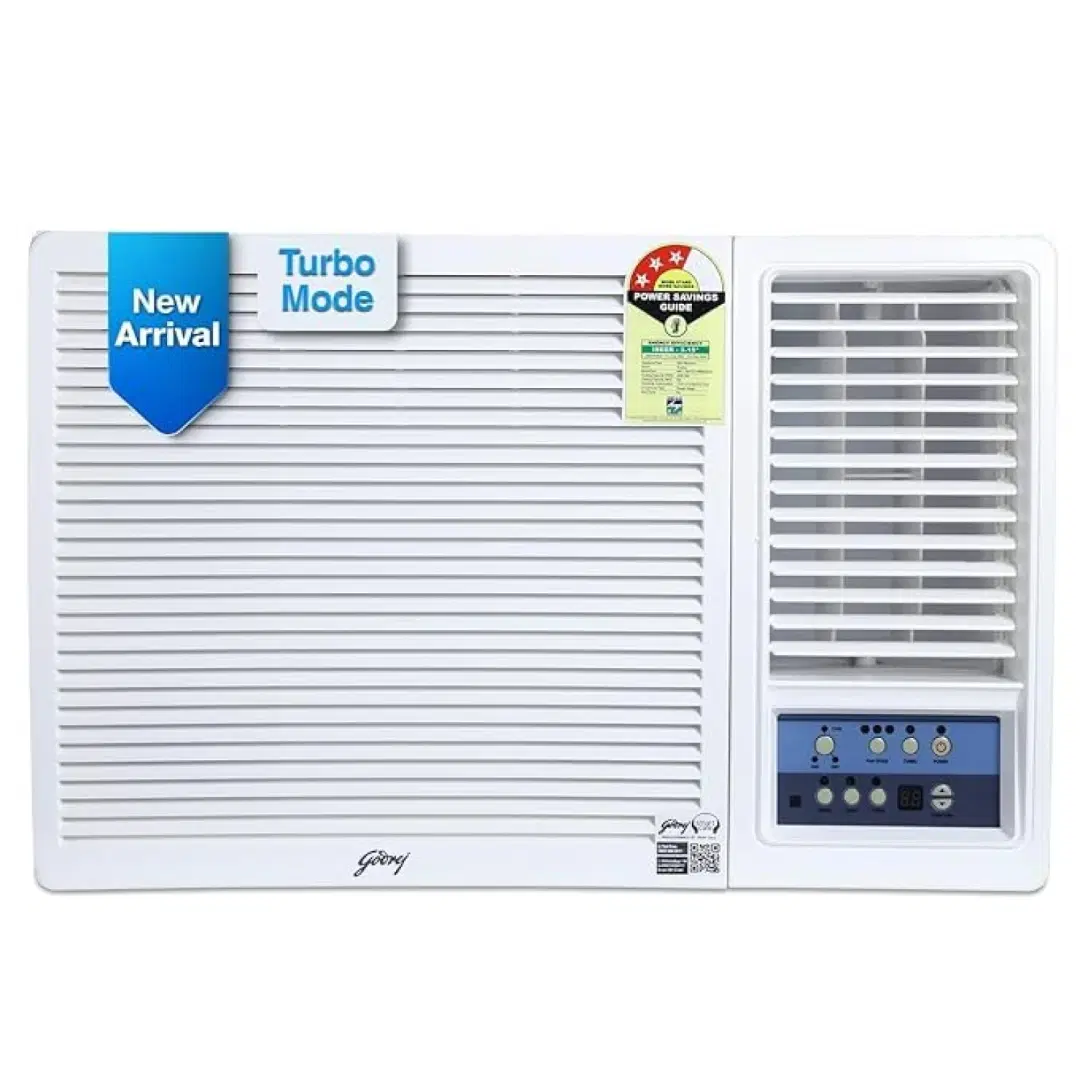 Godrej 1.5 Ton 3 Star, Turbo Mode Window AC (Copper, Anti-Dust Filter, Anti-Freeze Thermostat, AC 1.5T WFC 18UTC3-WWB Window, White)