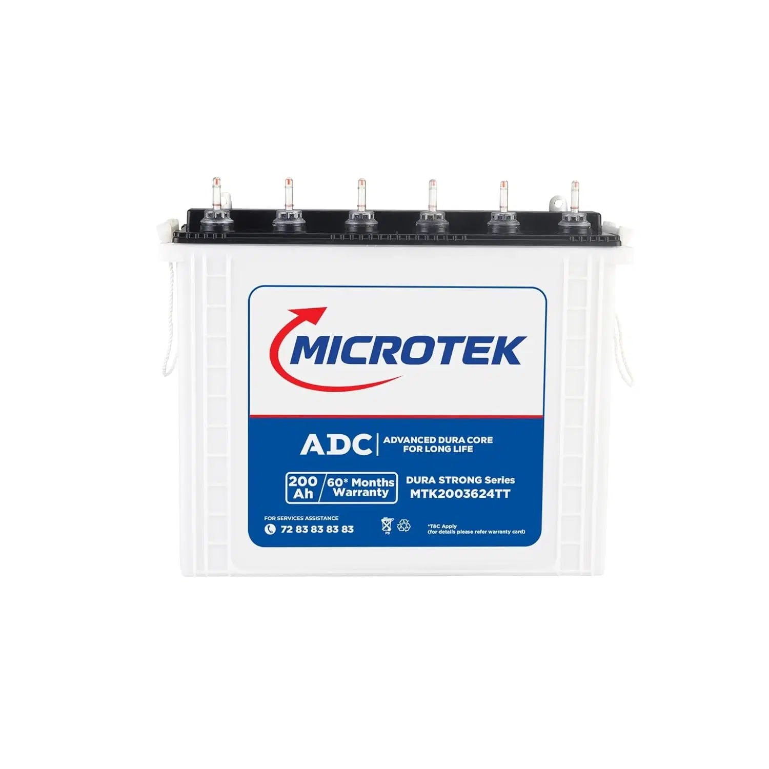 Microtek Dura Strong M2003624TT | 200Ah Tall Tubular Inverter Battery with Advanced Dura Core Technology for Longer Battery Life with 60 Months of Warranty...
