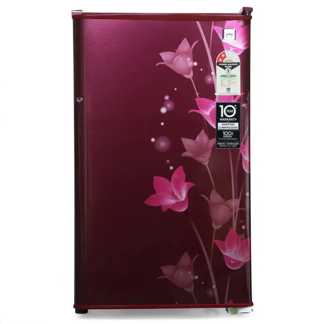 Godrej 99 L 1 Star Inverter Direct Cool Single Door Refrigerator Appliance (RD CHAMP 114A 23 EWI MG WN, Magic Wine, Wired Shelves)