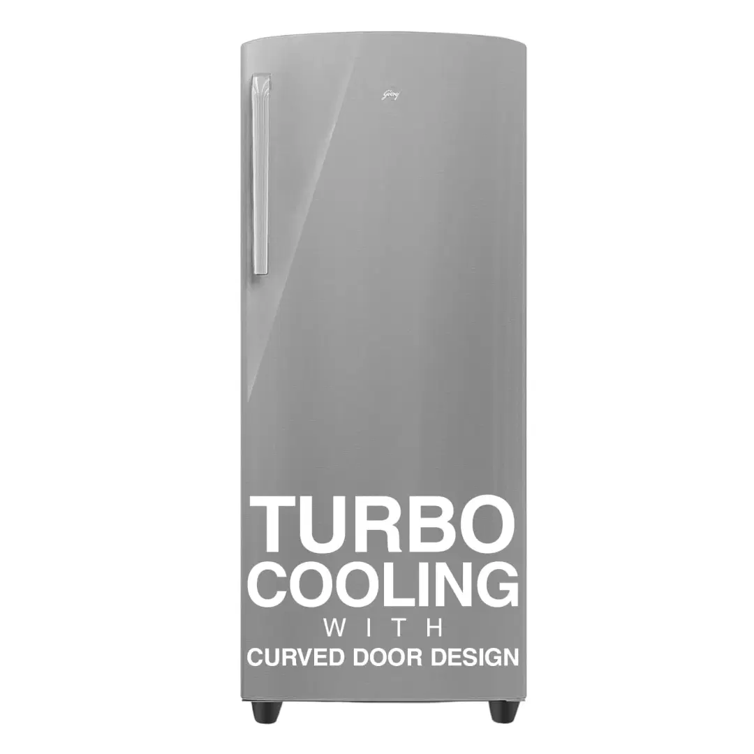 Godrej 268 L 3 Star Turbo Cooling Technology Ensuring Faster Cooling Direct Cool Single Door Refrigerator With Advanced Inverter Technology (RD EMARVEL 290C THI ST GL, Steel Glow)