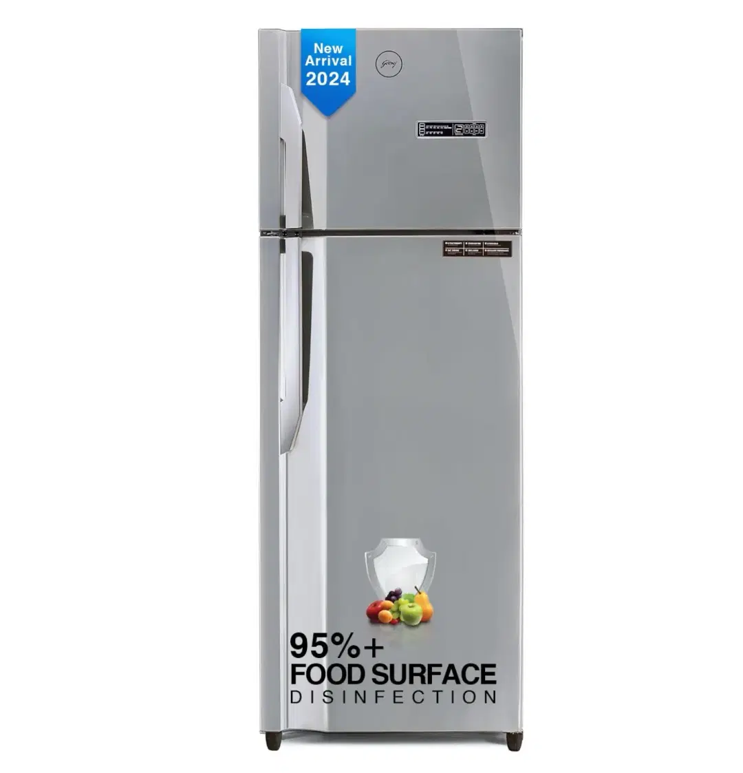 Godrej 330 L 2 Star Fully Convertible 4-In-1, Nano Shield Technology, Inverter Frost Free Double Door Refrigerator (RT EONVIBE 366B HCIT ST RH, Steel Rush)