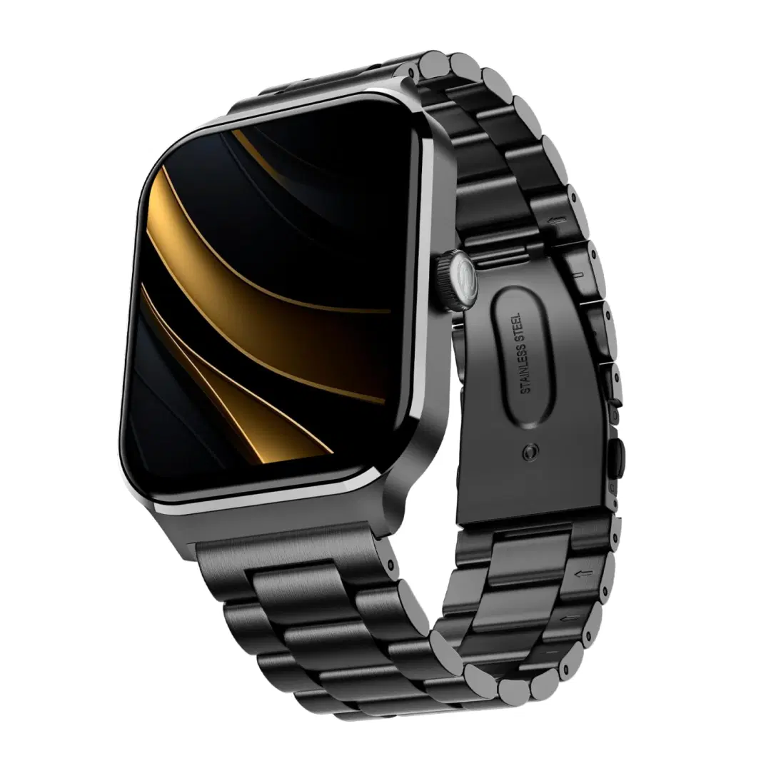 Noise Canvas Smart Watch with 1.96" Vivid Display, Functional Crown, BT Calling, 150+ Watch Faces, AI Voice Assistant, Health Suiteᵀᴹ, 100+ Sports Modes, IP67, Upto 7 Days Battery (Elite Silver)