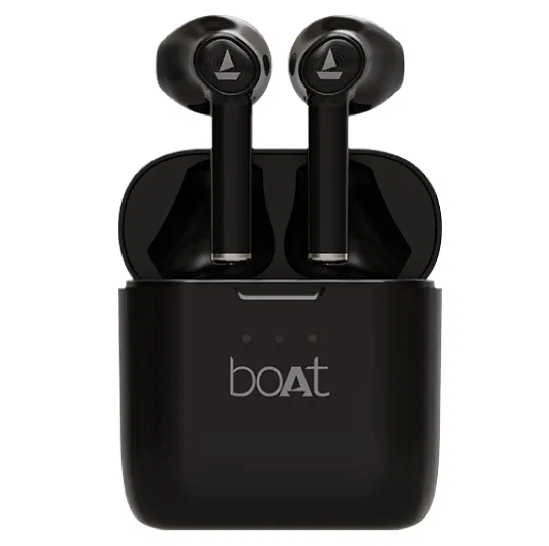 boAt Airdopes 138 Wireless Earbuds with 13mm Drivers, Bluetooth V5.0+EDR, IWP Technology, 650mAh Pocket friendly Charging Case, 60 Hours nonstop music (Black)