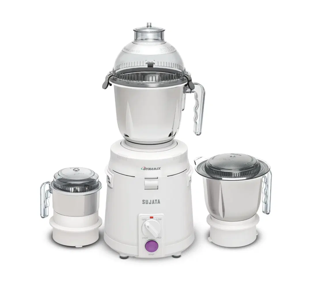 Sujata Dynamix 900 Watts Mixer Grinder | 22000 Rotations Per Min | 90 Minutes Continuous Running | 3 Versatile Jars 1500 ml, 1000 ml and 400 ml